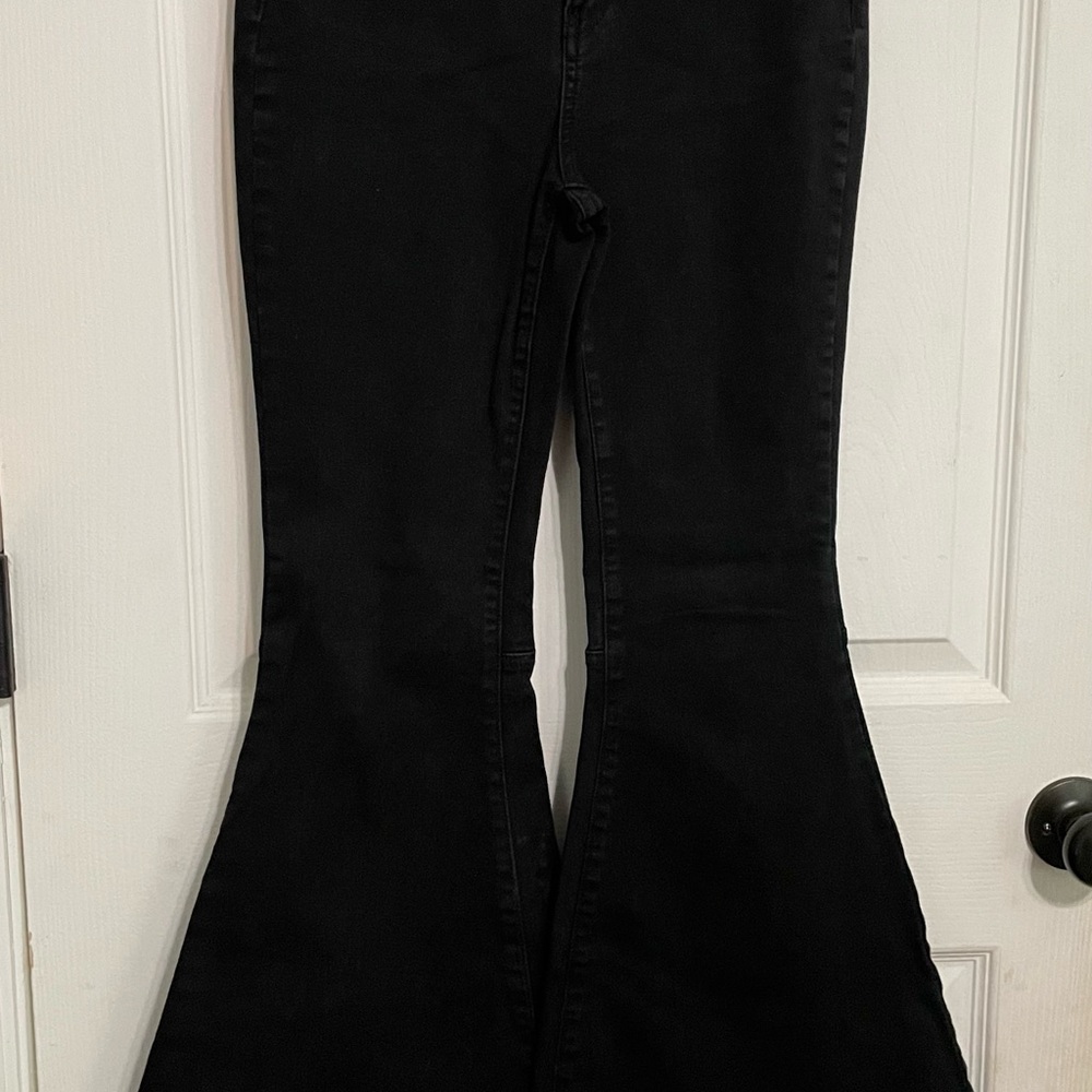 Black Mega Flare Jeans